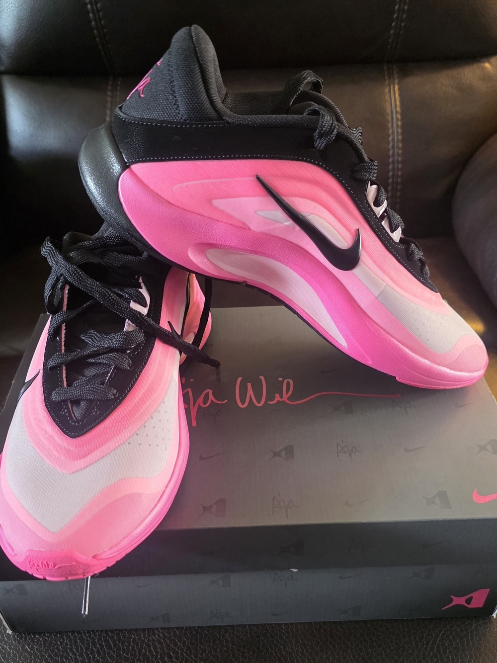 Nike Women’s Aja Wilson Pink and Black Training Sneakers
